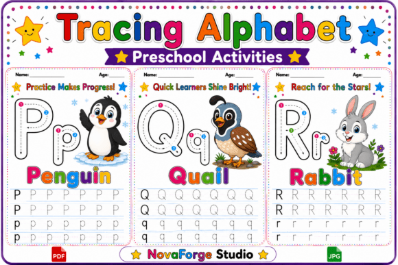 Download Preschool Alphabet P-Q-R Worksheets - Premium Resources