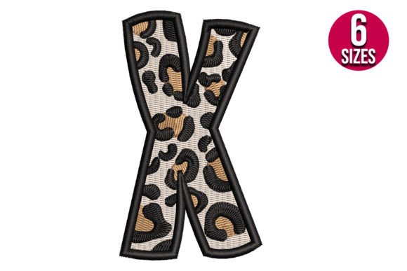 Download Leopard Print Alphabet Font Letter X - Alphabet font Collection