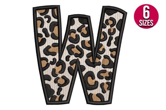 Download Leopard Print Alphabet Font Letter W - Alphabet font Collection