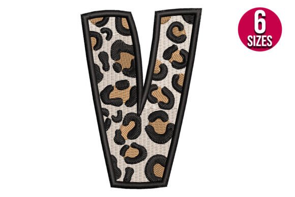 Download Leopard Print Alphabet Font Letter V - Alphabet font Collection