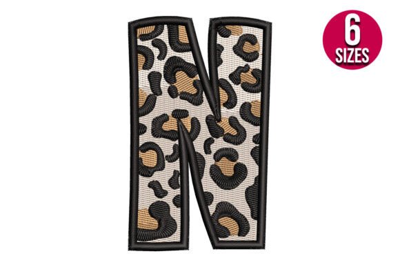 Download Leopard Print Alphabet Font Letter N - Alphabet font Collection